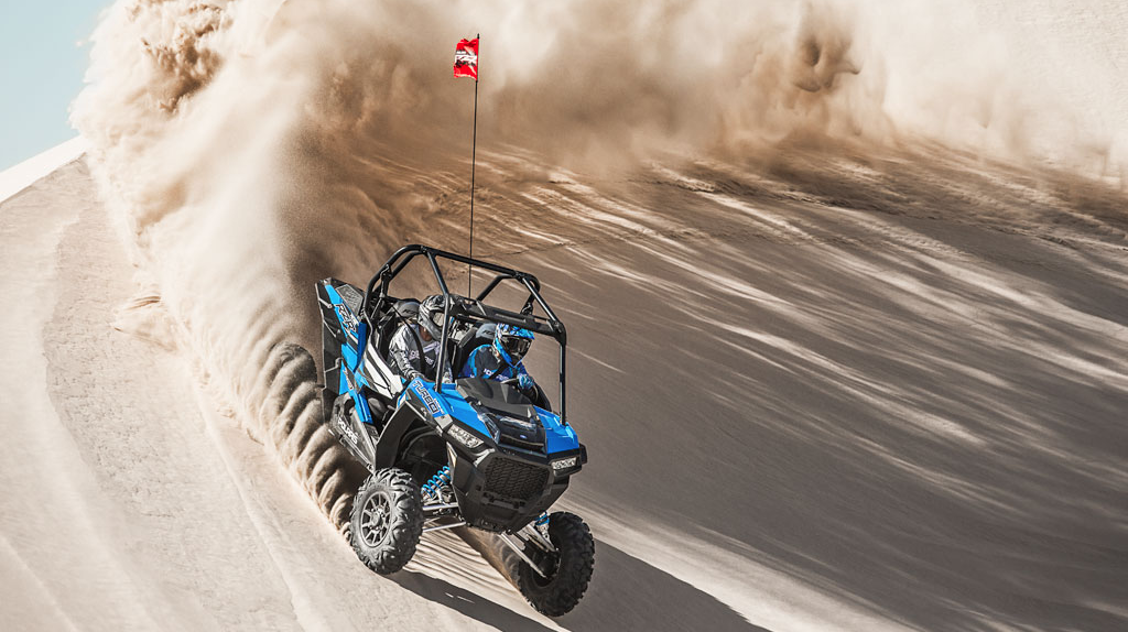 Polaris® RZR XP® Turbo EPS riding in the desert